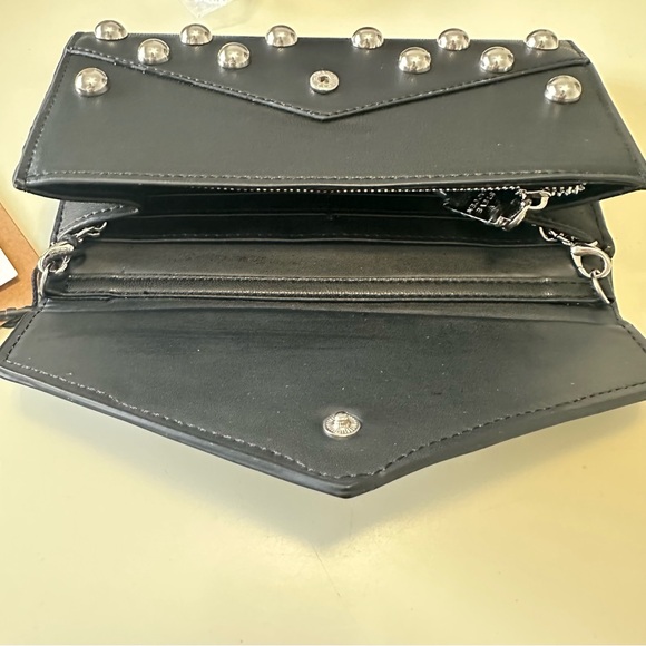 Madden Girl Black Crossbody Bag with Silver Accents. Set - Picture 3 of 6